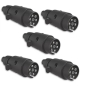 Preview: 5x KFZ Stecker 7-polig PVC für PKW Anhänger Anhängerstecker
